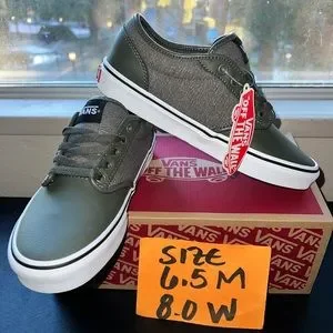 Vans Atwood Low Top Sneakers Mens Size 6.5 / Womens 8 Black Grey Shoes s-l400.jpg main image 2